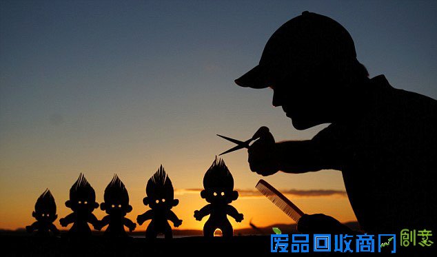 美艺术家自拍与动物剪纸绝美剪影