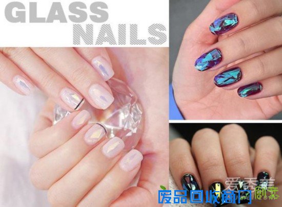 DIY时髦美甲：韩国碎玻璃美甲+英国喷雾指甲油