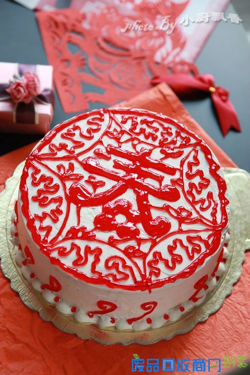 “春”之剪纸蛋糕----剪一个窗花贴蛋糕