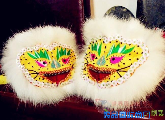 老虎头鞋 毛线编织老虎头鞋