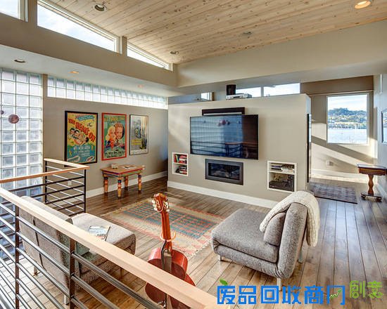 隔而统一生活奇趣 复式空间客厅设计