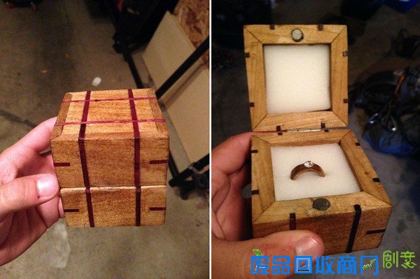 攀岩發現小木盒,原來是男友手工製的求婚戒❤