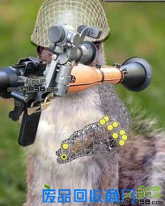 Photoshop合成可爱的武装松鼠战士图片