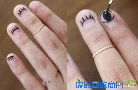 【图】可爱美甲图片 DIY大眼美甲指尖也能放电