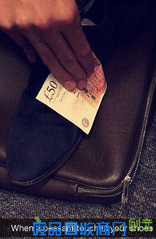 社交账号揭秘伦敦富豪圈:500元纸币擦鞋