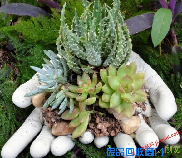 手型混凝土花盆