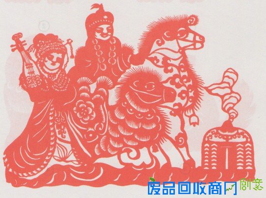 精彩剪纸作品赏析-昭君出塞