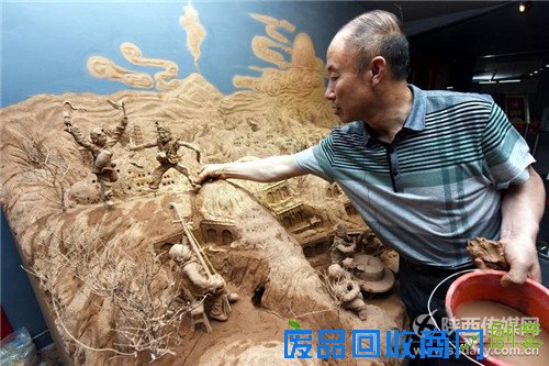陕北非遗传承人大型泥塑作品《东方红》亮相西安