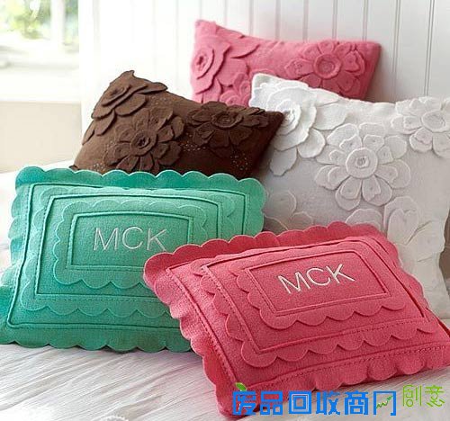 旧物再利用 DIY布艺靠垫创意无极限