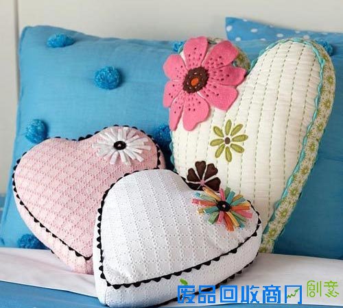 旧物再利用 DIY布艺靠垫创意无极限