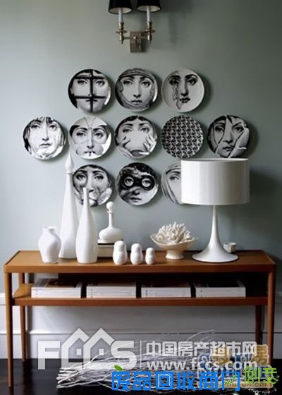 盘子总动员，收藏盘变身家装魅力饰物，diy开辟自家挂墙