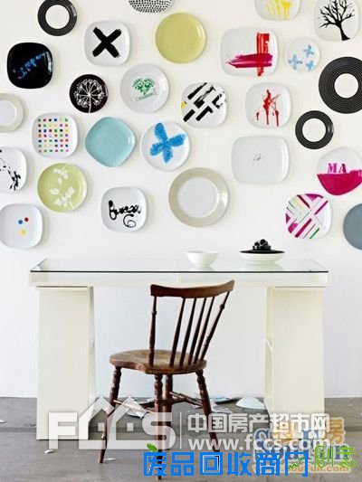 盘子总动员，收藏盘变身家装魅力饰物，diy开辟自家挂墙