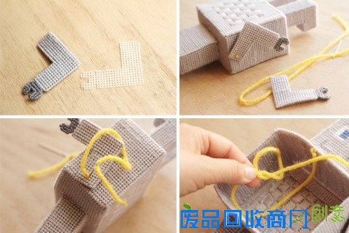 可爱的机器人工艺品收纳盒DIY制作方法图解 第7张图片