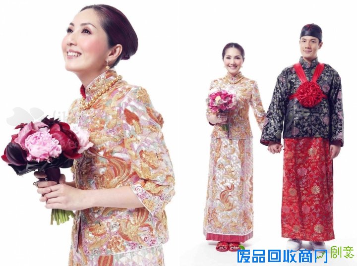 穿龙凤褂结婚的明星们