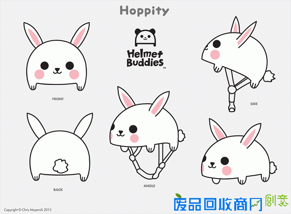 熊孩子专属 时尚可爱又逗趣的头盔贴纸