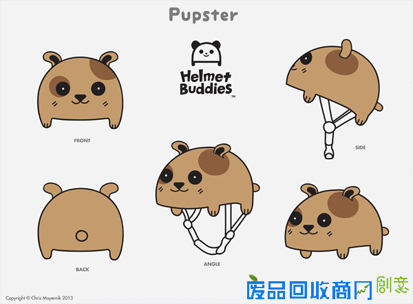 熊孩子专属 时尚可爱又逗趣的头盔贴纸