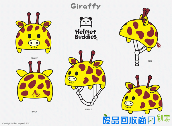 熊孩子专属 时尚可爱又逗趣的头盔贴纸