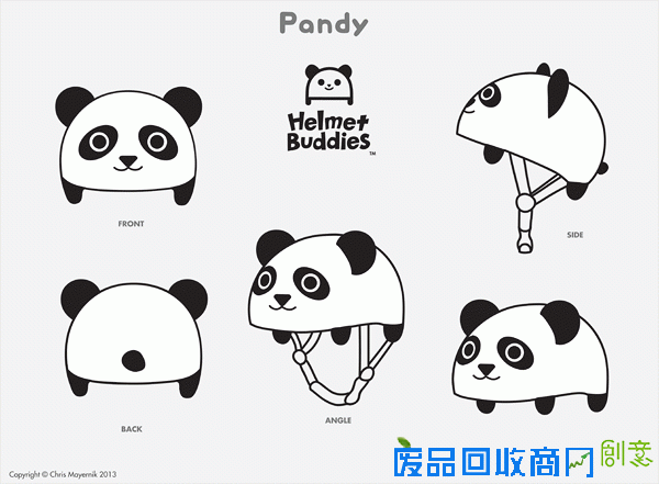 熊孩子专属 时尚可爱又逗趣的头盔贴纸