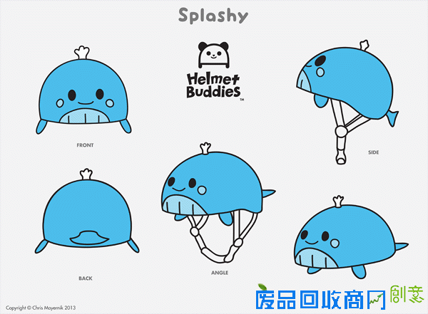 熊孩子专属 时尚可爱又逗趣的头盔贴纸