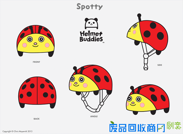 熊孩子专属 时尚可爱又逗趣的头盔贴纸