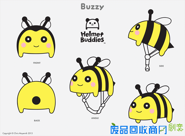 熊孩子专属 时尚可爱又逗趣的头盔贴纸