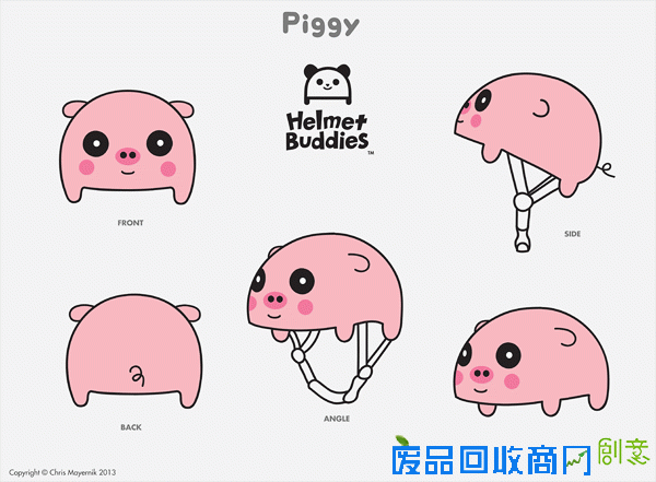 熊孩子专属 时尚可爱又逗趣的头盔贴纸