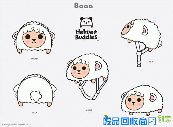 熊孩子专属 时尚可爱又逗趣的头盔贴纸