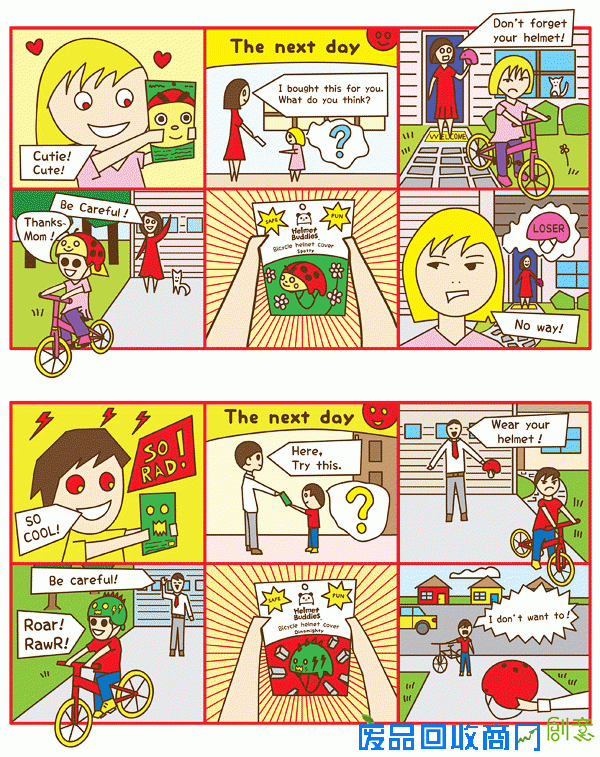 熊孩子专属 时尚可爱又逗趣的头盔贴纸