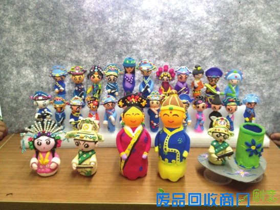 纸粘土戏曲人物 纸粘土戏曲人物