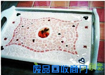 【DIY】瓷砖碎了要扔吗？可以拿来做成托盘啊！