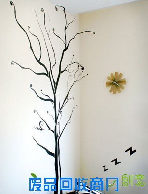 卧室电视背景墙效果图 经济实惠的DIY墙贴