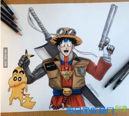 此图号称融合17种动漫人物