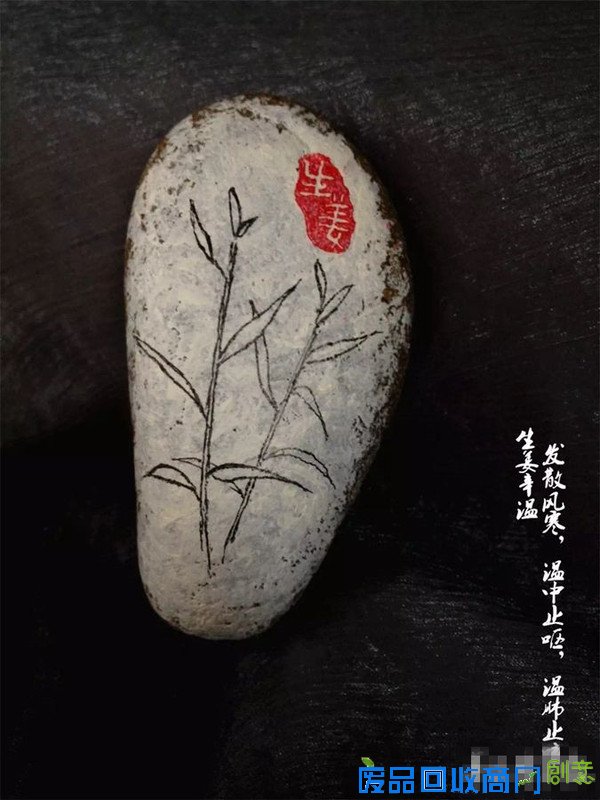 [牛]电子科大美女校医石头上作画 创意颠覆形象