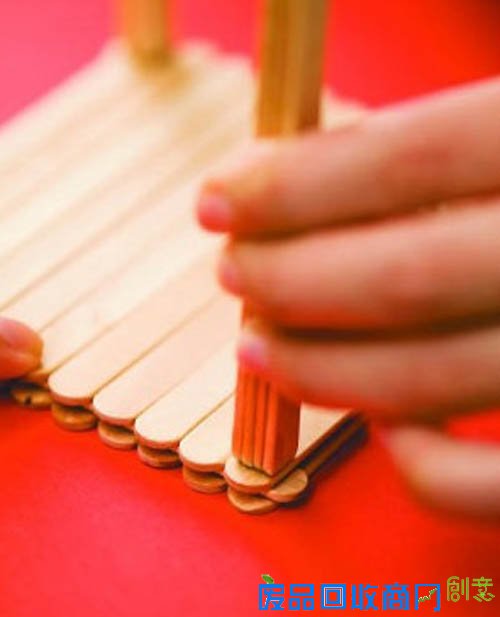 简易花架 冰棒棍制作的小清新花架教程