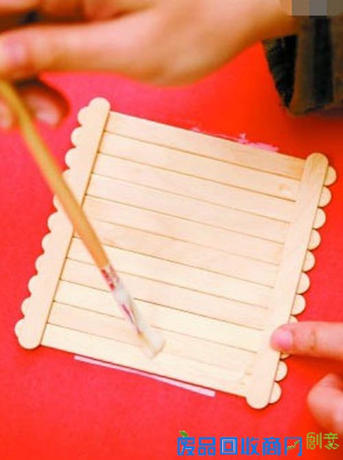 简易花架 冰棒棍制作的小清新花架教程