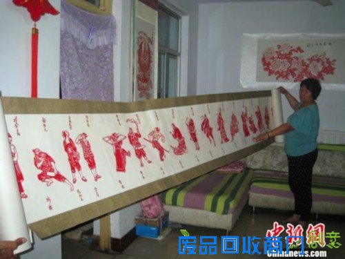 河北61岁退休大妈用剪纸宣扬孝文化(图)