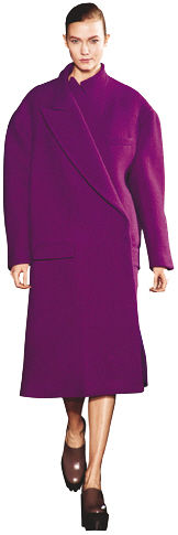 高贵典雅紫色呢子衣