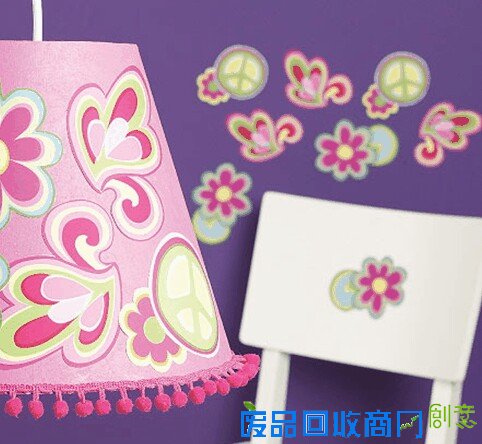 可爱花朵图案的墙