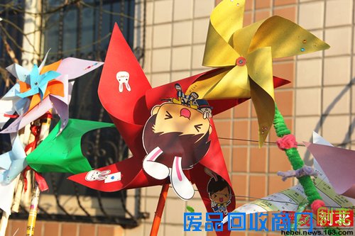 石家庄小学生制作的美丽的风筝