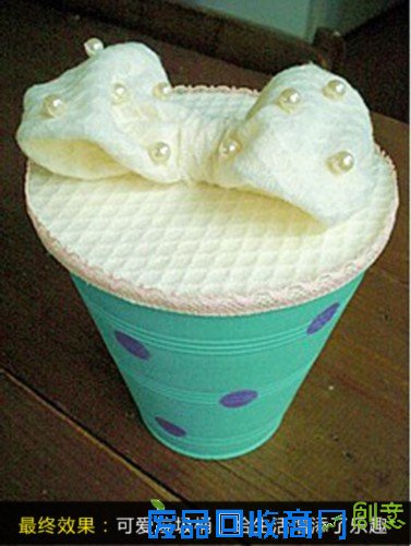 手工打造清新亮丽垃圾桶