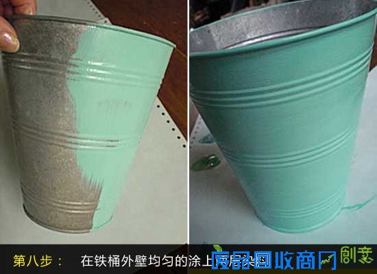 手工打造清新亮丽垃圾桶