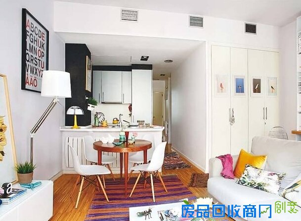 50㎡创意单身公寓 色彩斑斓波西米亚风