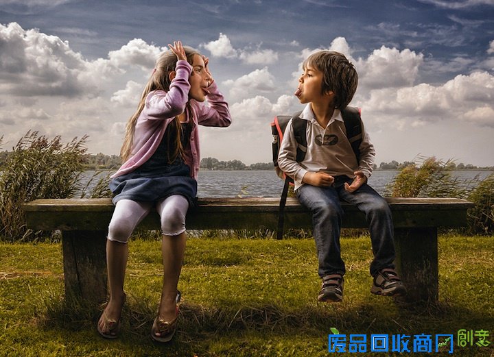 国外儿童摄影图片：趣味童年