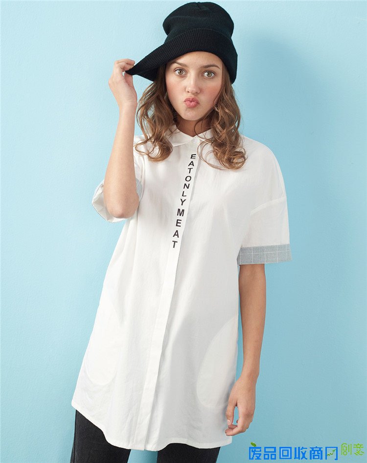 秋売 字母拼接衬衣