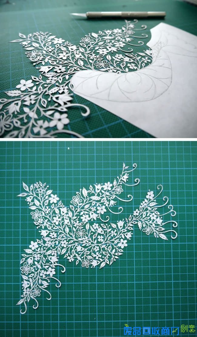 手工切割出来的繁复剪纸