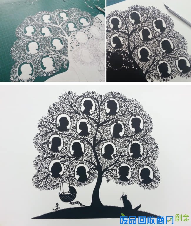 手工切割出来的繁复剪纸
