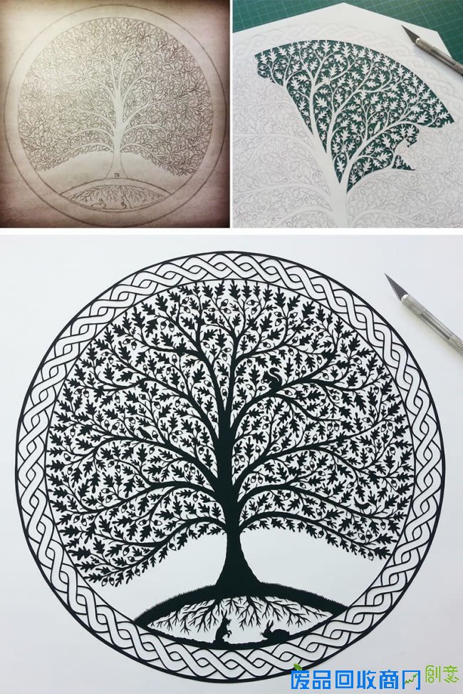 手工切割出来的繁复剪纸