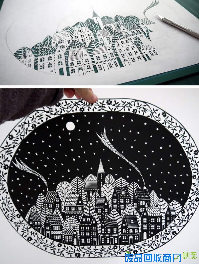 手工切割出来的繁复剪纸