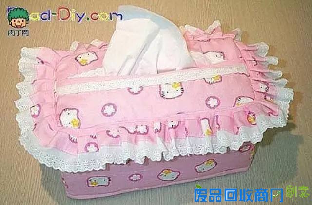 自己在家做布艺纸巾盒DIY