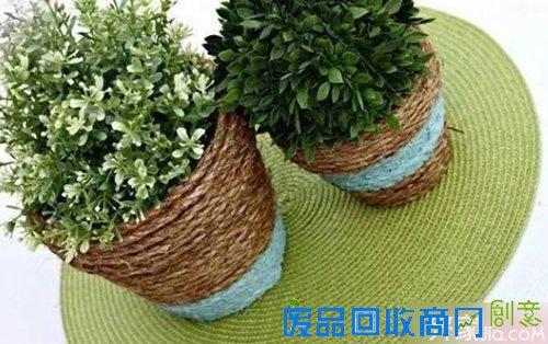 做做手工挺好的 来看这个花盆怎么做